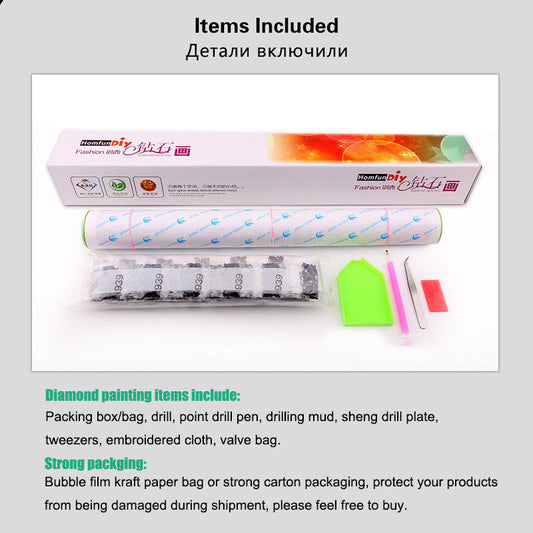 KTX-055123 DIY Full Square/Round Diamond Painting Kit - Colorful 3D Heart Design for Home and Office Decoration