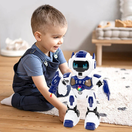 HKM-055699 Programmable Remote Control Robot with LED Lights, Music, and Dancing Function for Ages 8 and Up