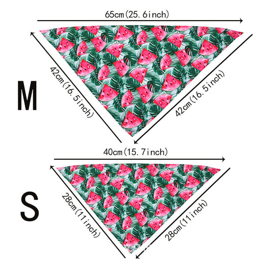 HKM-066195 Tropical Wind Drool Towel for Dogs - Floral Design, Multiple Sizes for Small to Large Pets