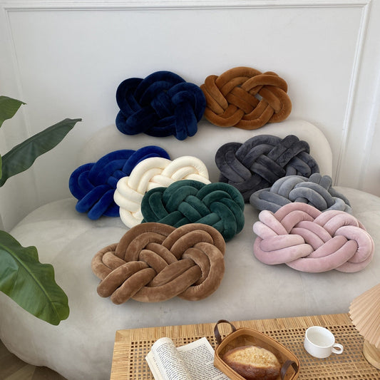 HKM-067603 Plush Spandex Ring Cushion Pillow for Backrest - Nordic Style, Multiple Colors