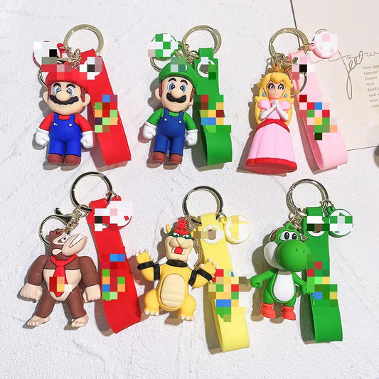 HKM-078675 3D Cartoon Doll Pendant Keychain for Car and Backpack Decorations