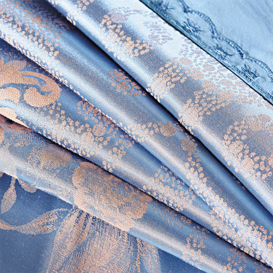 HKM-081299 Cotton Satin 4-Piece Quilt Cover Set for 1.5m Wide Bed – Includes Quilt 200x230 cm