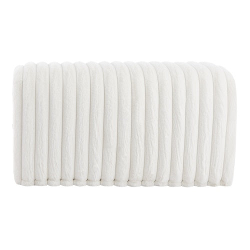 HKM-083603 Corduroy Ottoman Storage Bench with Cat Nest for Living Room, Entryway, and Bedroom
