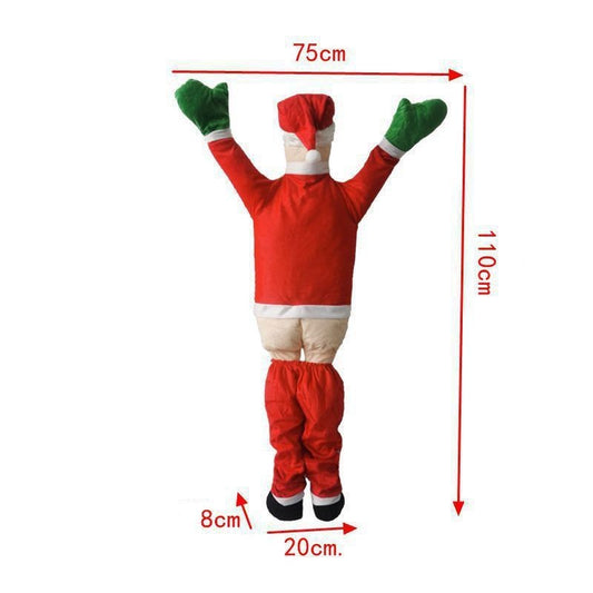 HKM-090003 Santa Pants Christmas Wall Climbing Ornament - Festive Polyester Decoration, 170cm