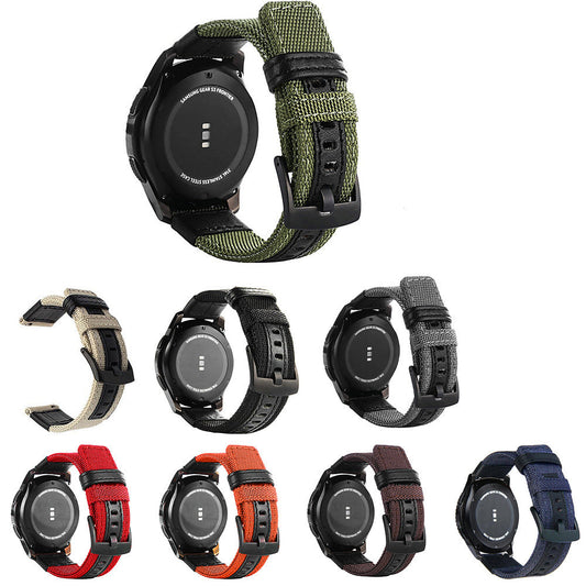HKM-093011 Adjustable Nylon Woven Watch Strap - Multiple Colors & Sizes Available