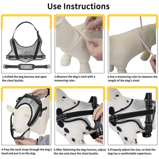 HKM-099603 Adjustable Dog Traction Vest for Medium and Large Breeds - Multi-Color Options Available