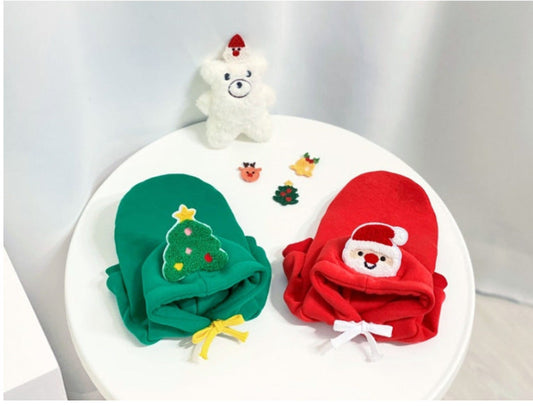 HKM-099667 Christmas Day Sweater for Pets - Festive Red & Green Options Available in Various Sizes