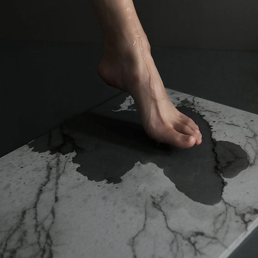 HKM-102611 Diatomite Absorbent Floor Mat in Vertical Pattern and Jazz Marble Designs, Various Sizes Available