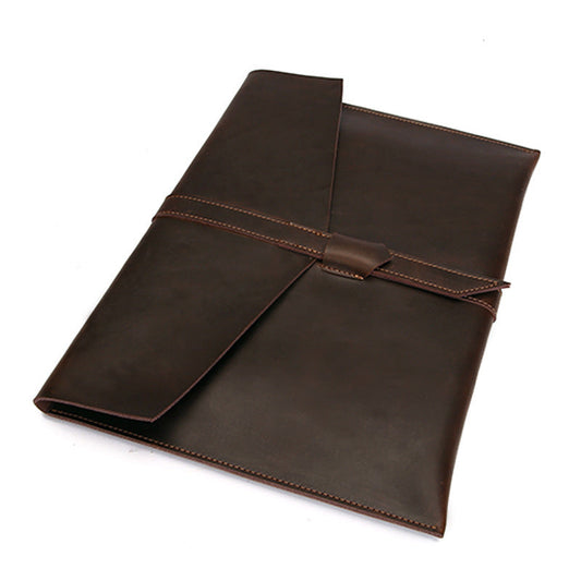HKM-102803 Leather Retro iPad Cover for 11.6 to 15.4 Inch Models - Waterproof and Wear-Resistant