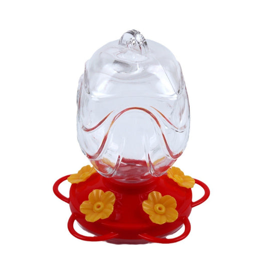 HKM-105107 Colorful Painted Glass Feeder for Aquariums - Decorative Garden Accent