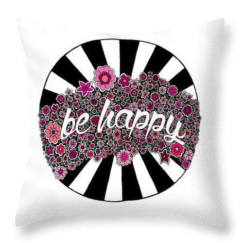 HKM-106707 Single-Sided Peach Skin Pillowcase - Soft Black and White Design, 44cm x 44cm
