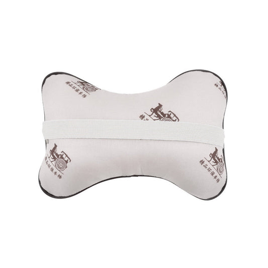 HKM-107987 Car Seat Bone Pillow - PVC Leather Headrest with 100% Cotton Filling for Comfort and Support