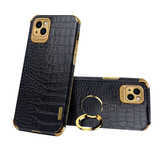 HKM-116307 Electroplated TPU Back Cover for iPhone Models - Solid Color Business Style
