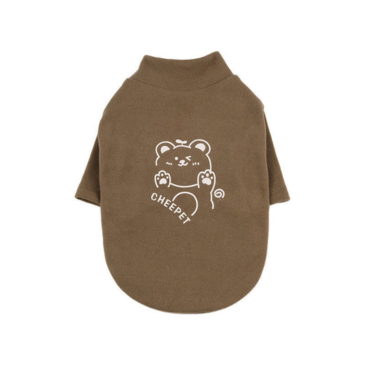 HKM-120339 Cozy Printed Bear Hoodie in German Velvet - Available in Multiple Colors and Sizes