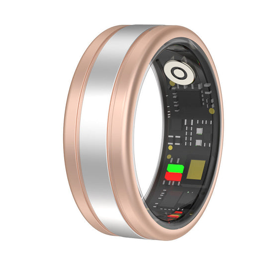 HKM-120339 Smart Ring with Heart Rate, Blood Oxygen, Sleep Monitoring, Step Counting, and Remote Control Selfie Functionality