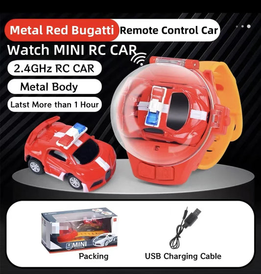 HKM-120659 Mini 2.4G Remote Control Watch Car - Cute Indoor-Outdoor Toy for Kids Ages 5 and Up