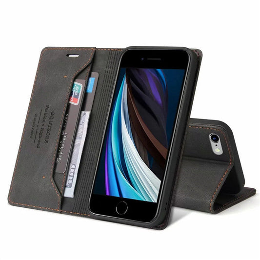 HKM-120915 Solid Color Flip Wallet Case for POCO X3 NFC with Suction and Card Slots