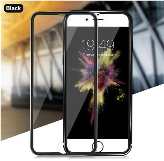 HKM-122195 Tempered Glass Full Screen Protector for iPhone - 3D Aluminum Alloy, HD, Anti-Scratch and Anti-Fingerprint