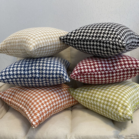 HKM-126483 Modern Linen Checker Pillowcase in Multiple Colors, 45x45cm, for Stylish Home Decor