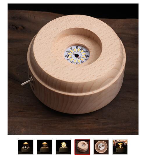 HKM-126547 Wooden Music Box with Bluetooth Connectivity and Artificial Material - City in the Sky Tune
