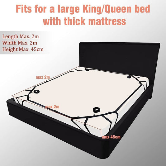 HKM-127891 Reinforced Black Straps for Corner Beds - Model 9i SM (6942257911330)