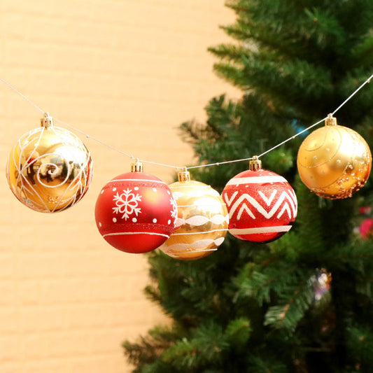 HKM-138387 Colorful Hand-Painted Christmas Balls, 6cm Decorative Ornaments in Various Colors for Tree Decoration