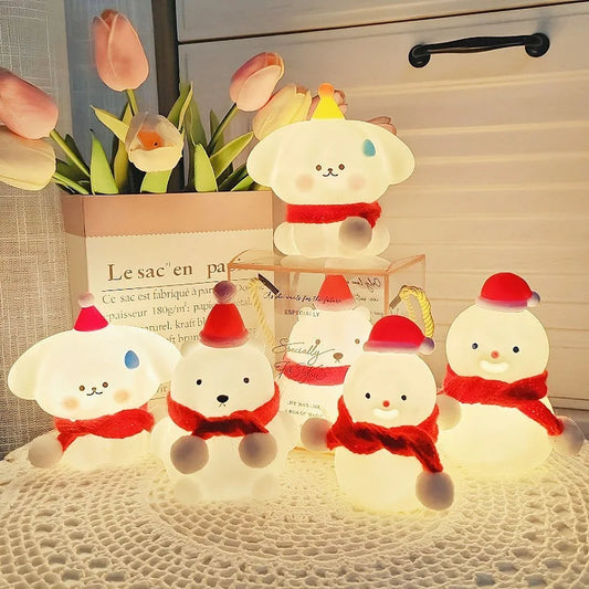 HKM-144531 Colorful LED Christmas Snowman Night Light for Home and Dorm Room Decor