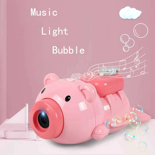 HKM-153683 Automatic Bubble Blower Toy with Music and Lights for Outdoor Fun - Perfect for Ages 2 to 4