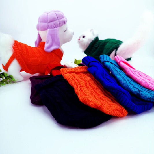 HKM-157203 Warm Wool Dog Sweater in Various Colors and Sizes