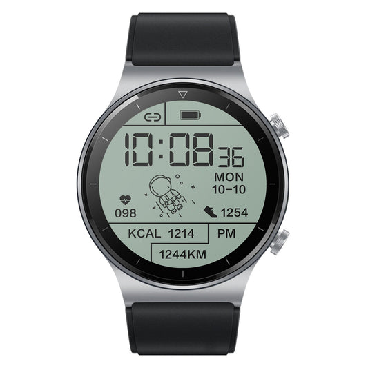 HKM-158547 Smart Watch with Heart Rate, Blood Pressure, and Blood Oxygen Monitoring - Bluetooth Connectivity, Touchscreen Interface, 1.3-Inch Display, Genuine Leather Strap