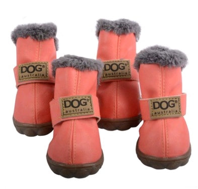 HKM-166803 Warm Waterproof Dog Boots for Autumn and Winter - Non-Slip and Wear-Resistant