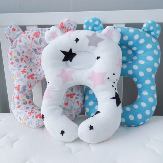 KTX-170067 Baby Shape Pillow - Cotton Core with Diamond Fleece Front and Breathable 3D Mesh Back, 31cm x 25cm