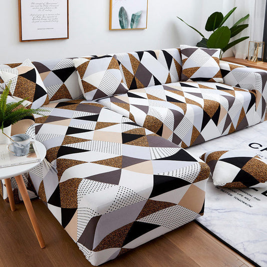 HKM-170451 Frosted Milk Silk Anti-Slip Elastic Sofa Cover for All Seasons - Complete Protection