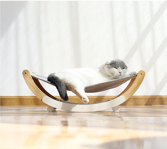 HKM-173203 Solid Wood Cat & Small Dog Nest with Cushioned Comfort and Anti-Slip Design