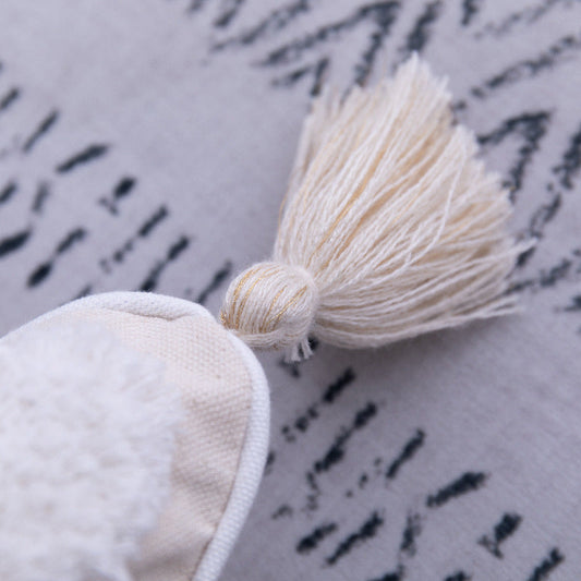 HKM-177427 Bohemian Stripe Cushion Cover with Tassels, Decorative Pillowcase for Home, Bed, Sofa, Car - 45x45cm, 30x50cm