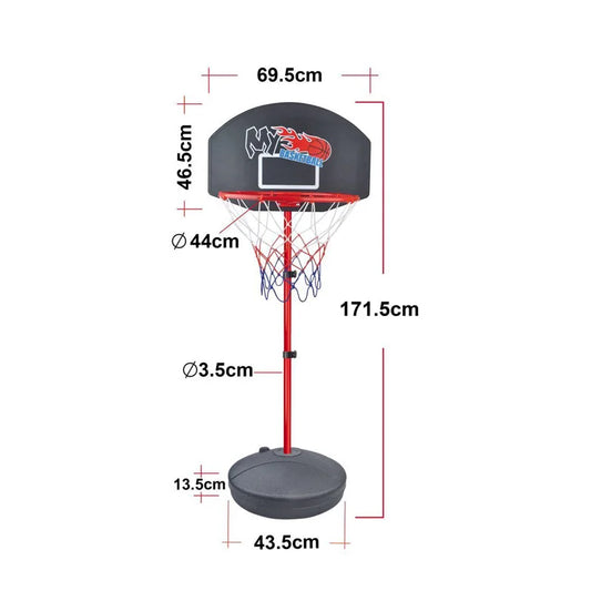 HKM-179091 Adjustable Indoor Basketball Hoop for Kids - Portable and Customizable Stand Game