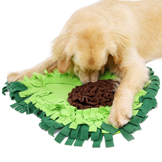 HKM-187795 Interactive Dog Sniffing Mat for Mental Stimulation and Training, Soft Fleece Feeding and Puzzle Toy, Non-Slip Design, 69 x 53 cm