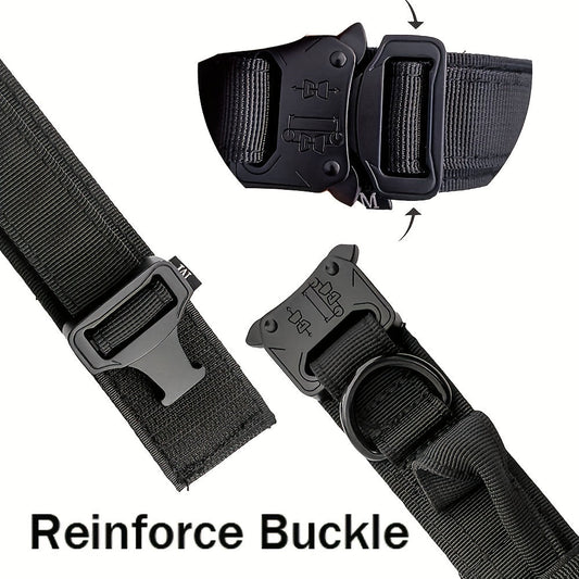 HKM-199059 Heavy-Duty Tactical Dog Collar with Handle for Medium and Large Breeds