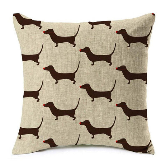 HKM-199251 Scandinavian Style Heart Pattern Peach Skin Pillowcase Cushion Cover 45x45 cm