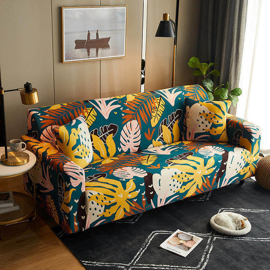 HKM-202963 Elastic Fabric Leather Sofa Cover - Full Coverage, Multiple Colors & Sizes Available