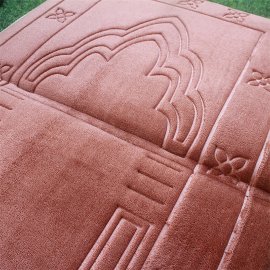 HKM-205523 Foldable Prayer Mat with Backrest – Comfortable Carpet Floor Mat in Multiple Colors