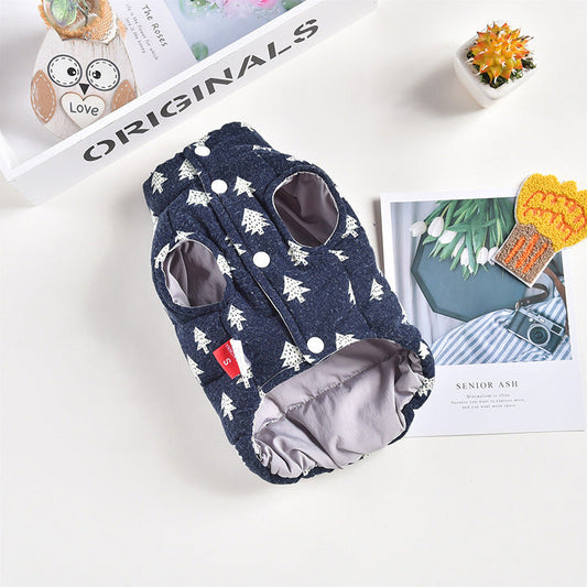 HKM-209363 Cute Double-Sided Lantern Shape Vest for Dogs - Soft Hot Air Cotton, Various Sizes