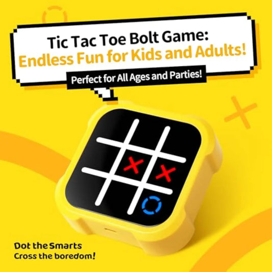 HKM-227987 Handheld Electric Tic Tac Toe Game for Indoor Fun - Portable Chess Board for Ages 5 and Up