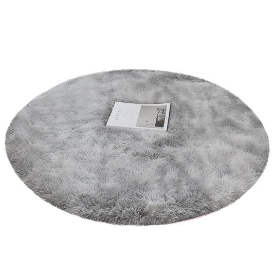 HKM-228179 Tie-Dyed Plush Round Cushion for Swivel Chairs – Soft, Non-Slip Floor Mat