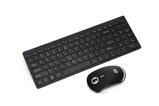 HKM-229203 Wireless USB Keyboard with Multimedia Functions - Mute Design, Ergonomic Support, Waterproof, Multiple Color Options