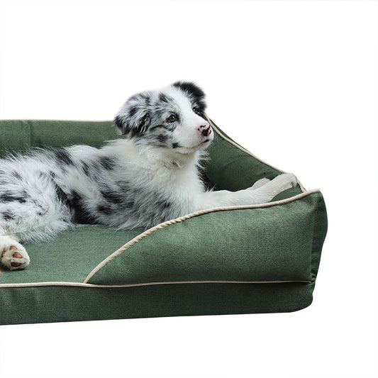 HKM-232915 Linen Square Nest Dog Bed - Removable & Washable for All Seasons in Multiple Colors and Sizes