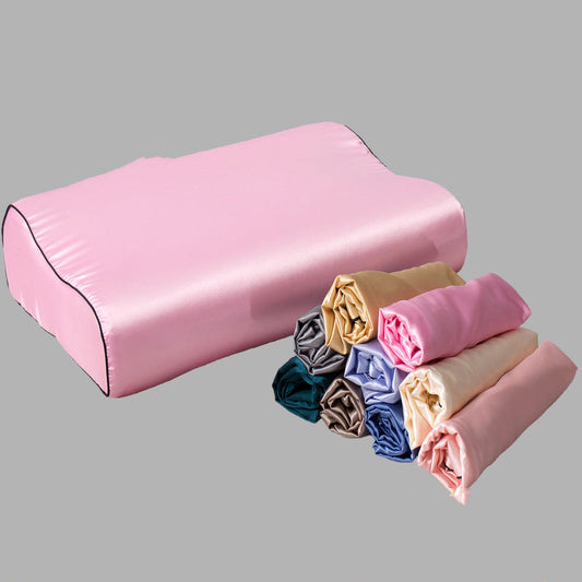 HKM-239443 Beauty Anti-Silk Thai Latex Pillow Cover - Imitation Silk, Various Floral Colors, Multiple Sizes Available