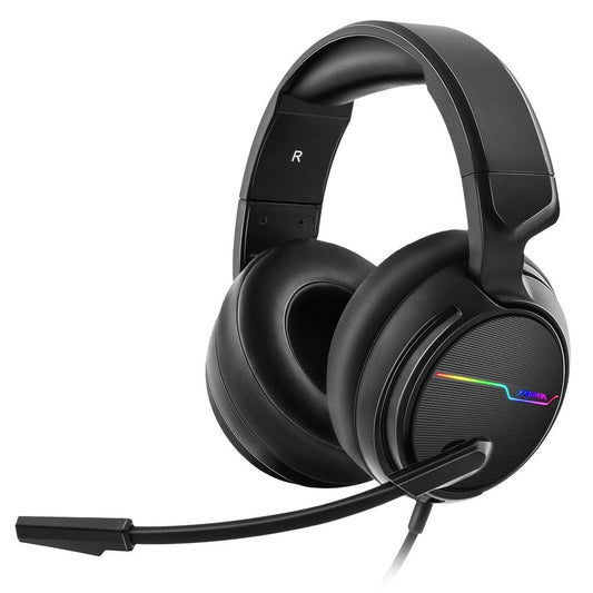 HKM-239443 Siberian V20 Gaming Headset with USB and 3.5mm Connectors, 50mm Speakers, 7-Color Lighting and Inline Controls