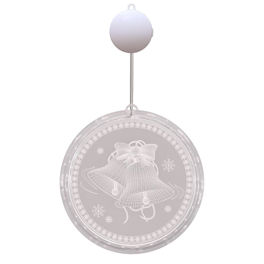 HKM-241811 Battery-Powered LED Hanging Light with Snowflake and Elk Ornaments for Holiday Decor