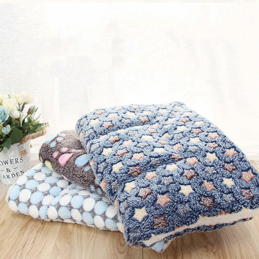HKM-245907 Cozy Flannel Padded Pet Mat – Warm and Comfortable Dog Cushion in Various Fun Designs